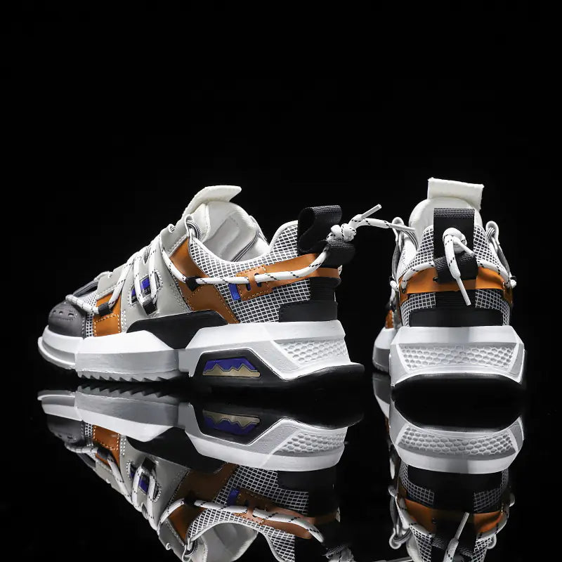 Men's Breathable Mesh Thick-Soled Dad Sneakers 2019