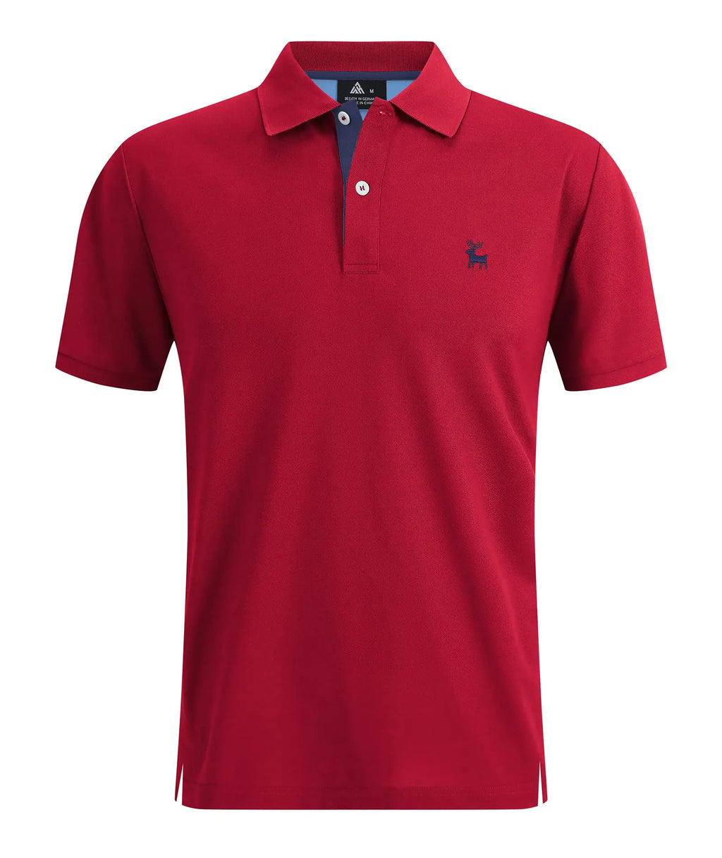 V VALANCH Polo Shirts for Men Short Sleeve Golf Polo Moisture Wicking Casual Collared Shirt Tennis Polo Dark Red 2XL