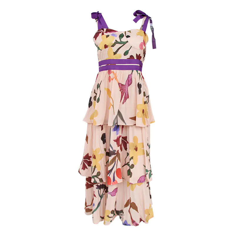 Sleeveless Pleated Backless Dress