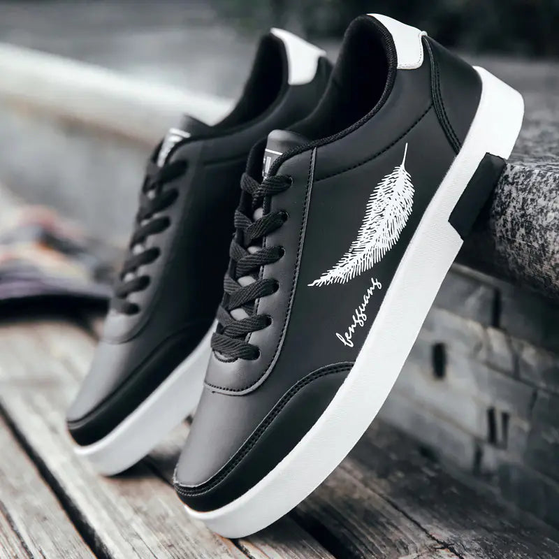 Men's Running Sneakers, Casual Feather Shoes, White Sneakers