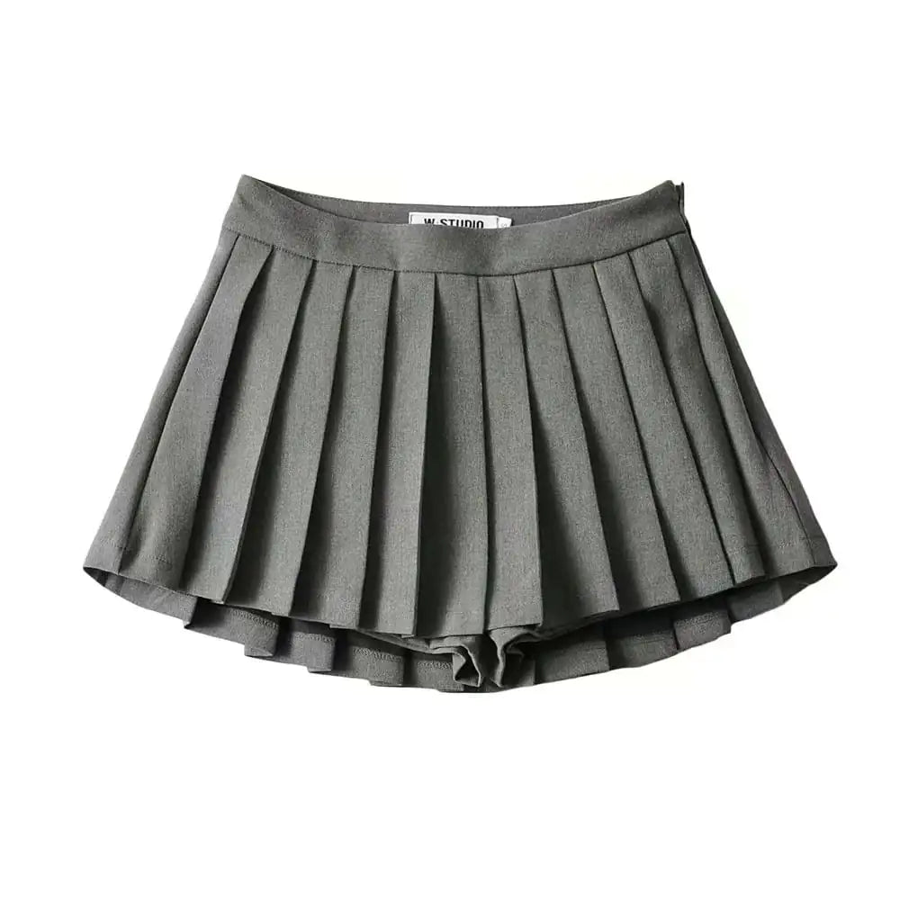 High Waist A-line Pleated Skirt for Women