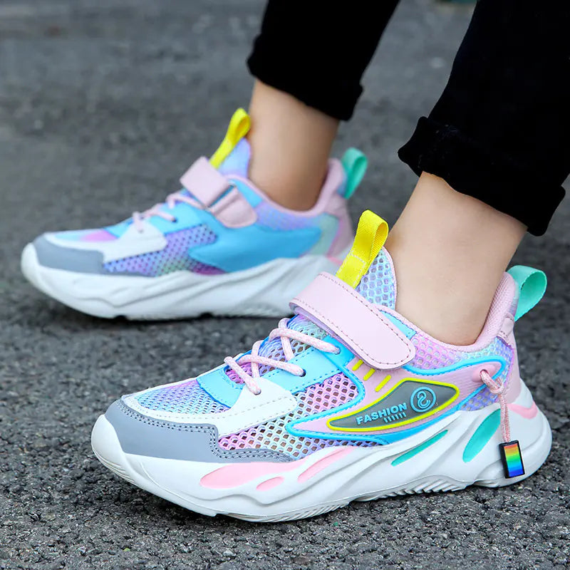 Girls' Breathable Mesh Sneakers for Spring/Summer