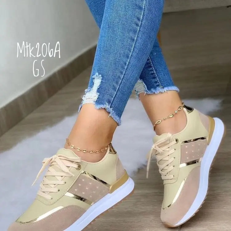 Women's Spring Thick-soled Colorful Casual Sports Shoes