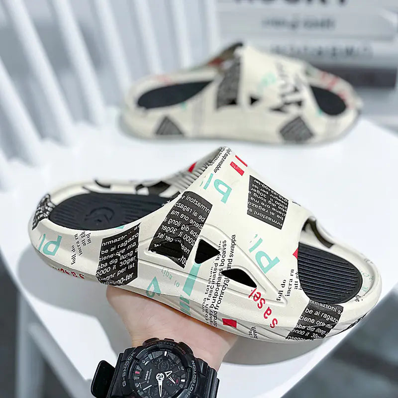 Men's Casual Thick-Soled Slippers - Summer Comfort Shoes