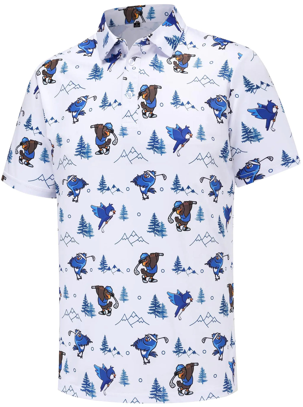 Mens Golf Shirts Short Sleeve Funny Golf Shirts for Men Performance Dry Fit Moisture Wicking Polo Shirts for Men