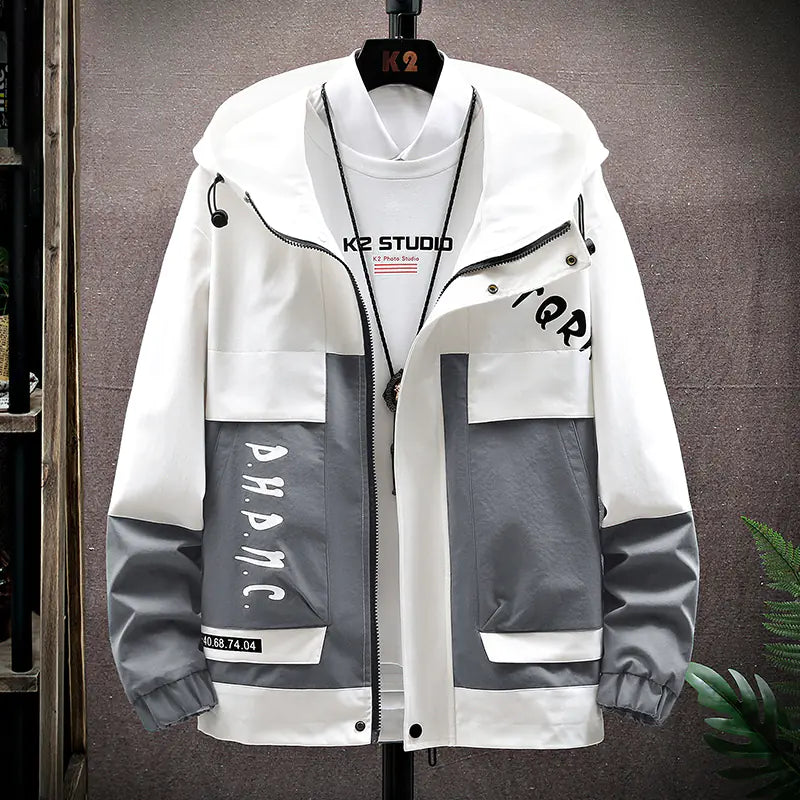 Men's Spring Work Jacket, Denim Coat, Korean Style