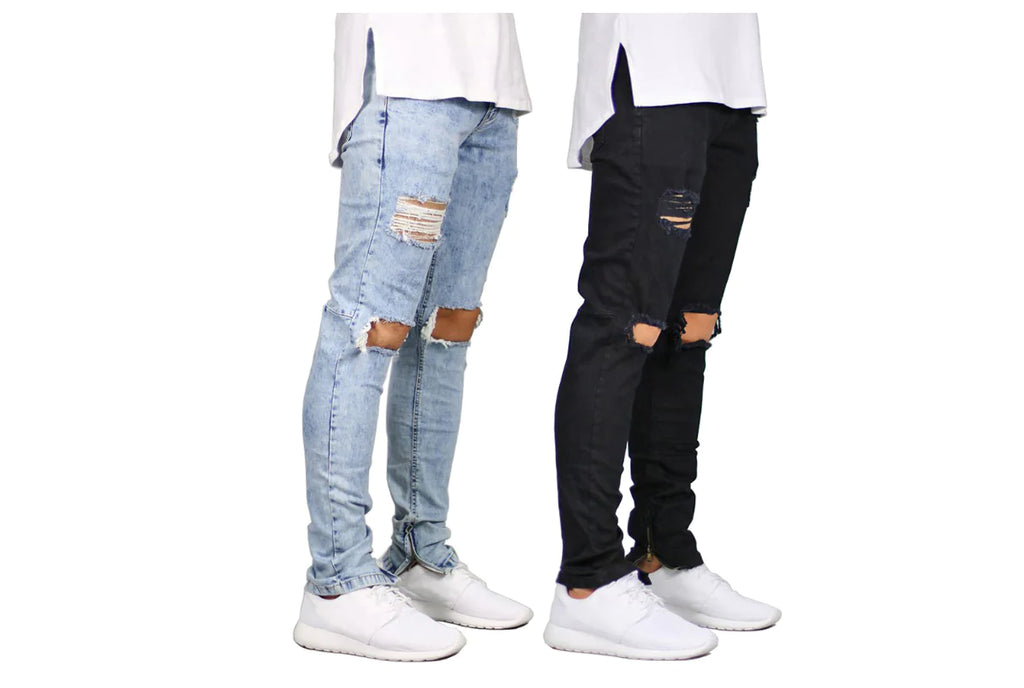 Slim Fit Men's Ripped Jeans