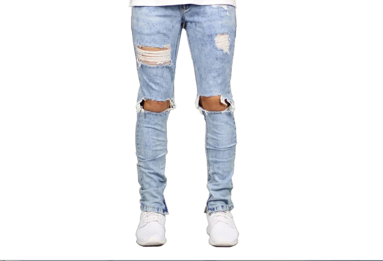 Slim Fit Men's Ripped Jeans