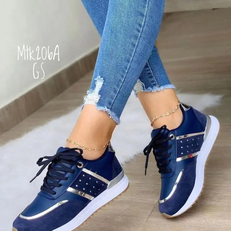 Women's Spring Thick-soled Colorful Casual Sports Shoes