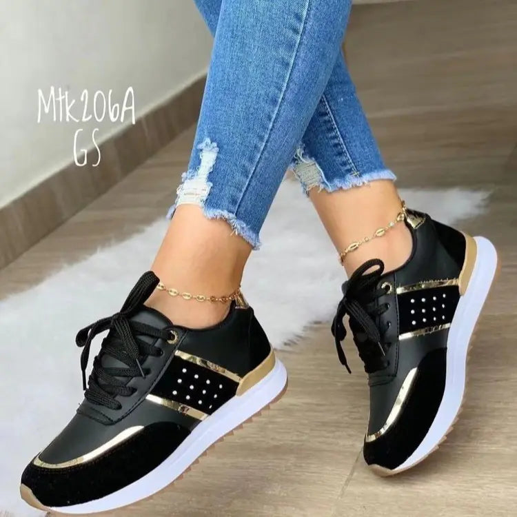 Women's Spring Thick-soled Colorful Casual Sports Shoes