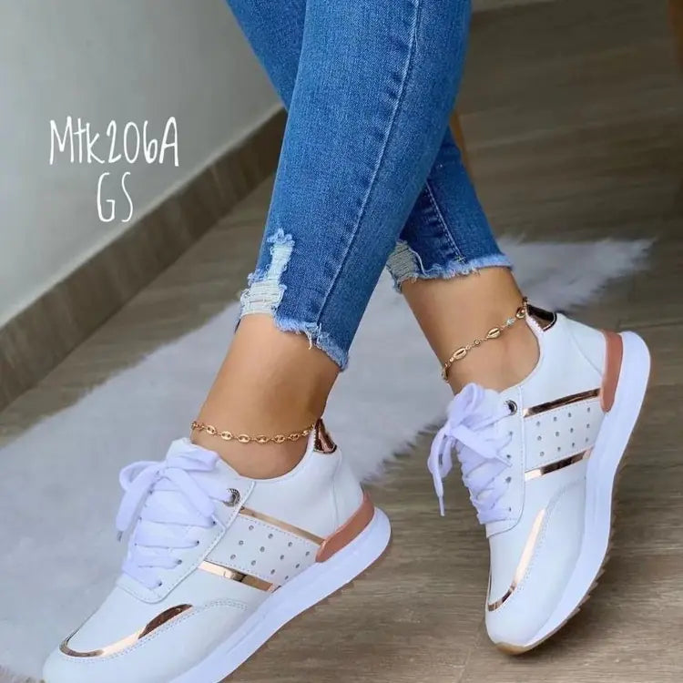 Women's Spring Thick-soled Colorful Casual Sports Shoes