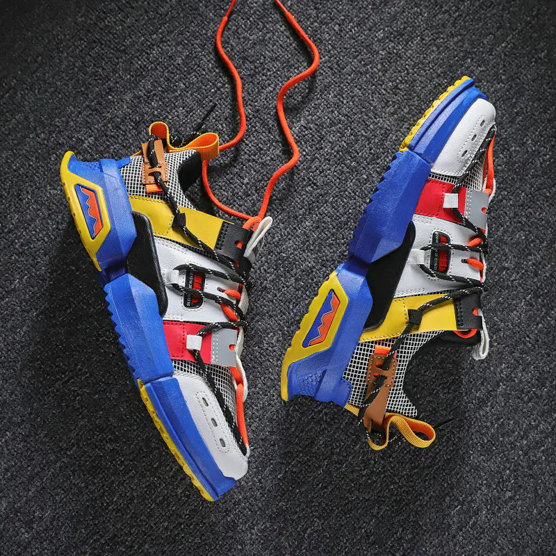 Men's Breathable Mesh Thick-Soled Dad Sneakers 2019