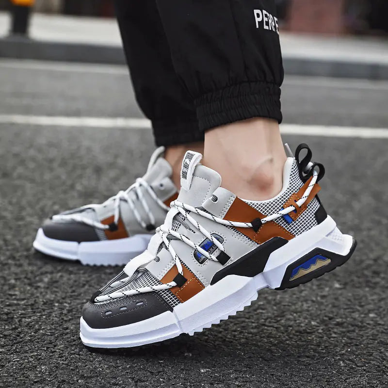 Men's Breathable Mesh Thick-Soled Dad Sneakers 2019