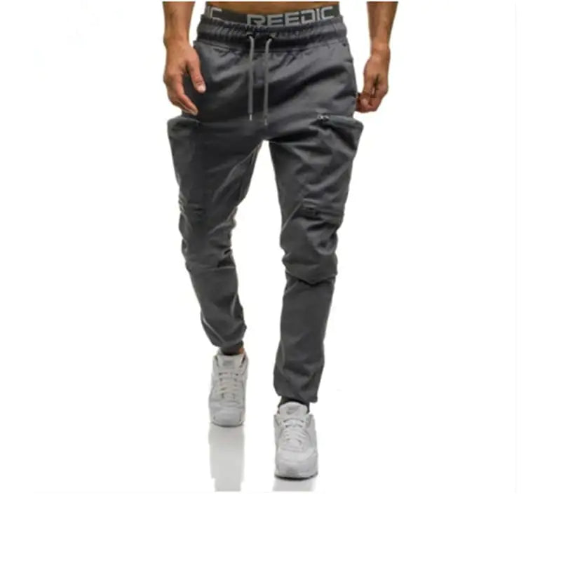 Slim-fit Camouflage Mid-waist Sports Trousers