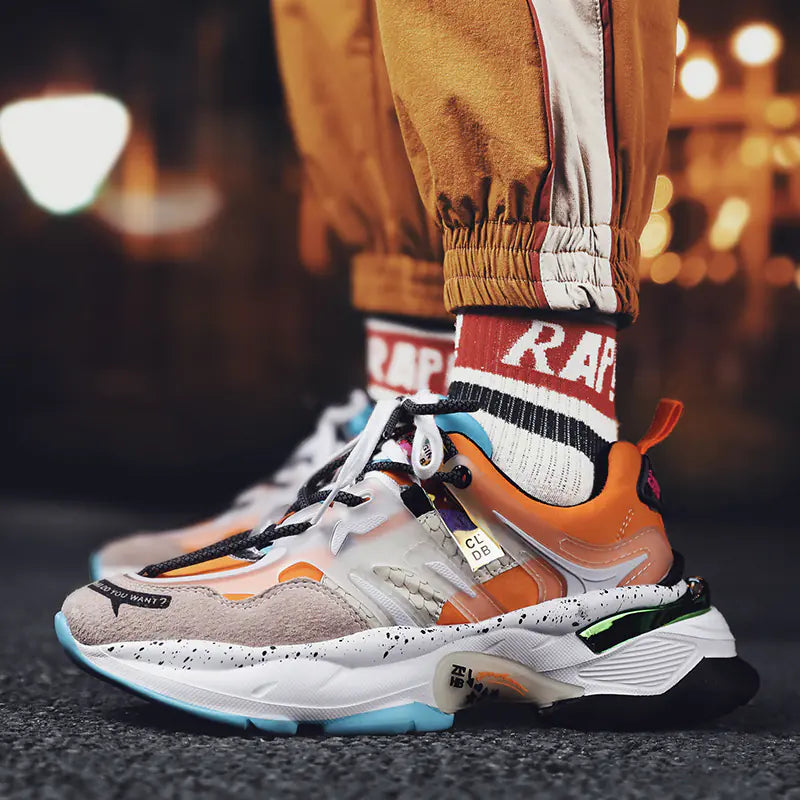 Men's Casual Thick-Soled Dad Sneakers for Outdoors