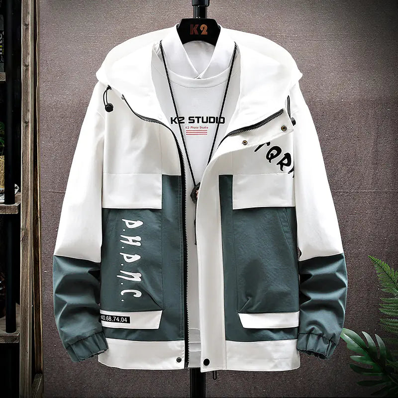 Men's Spring Work Jacket, Denim Coat, Korean Style