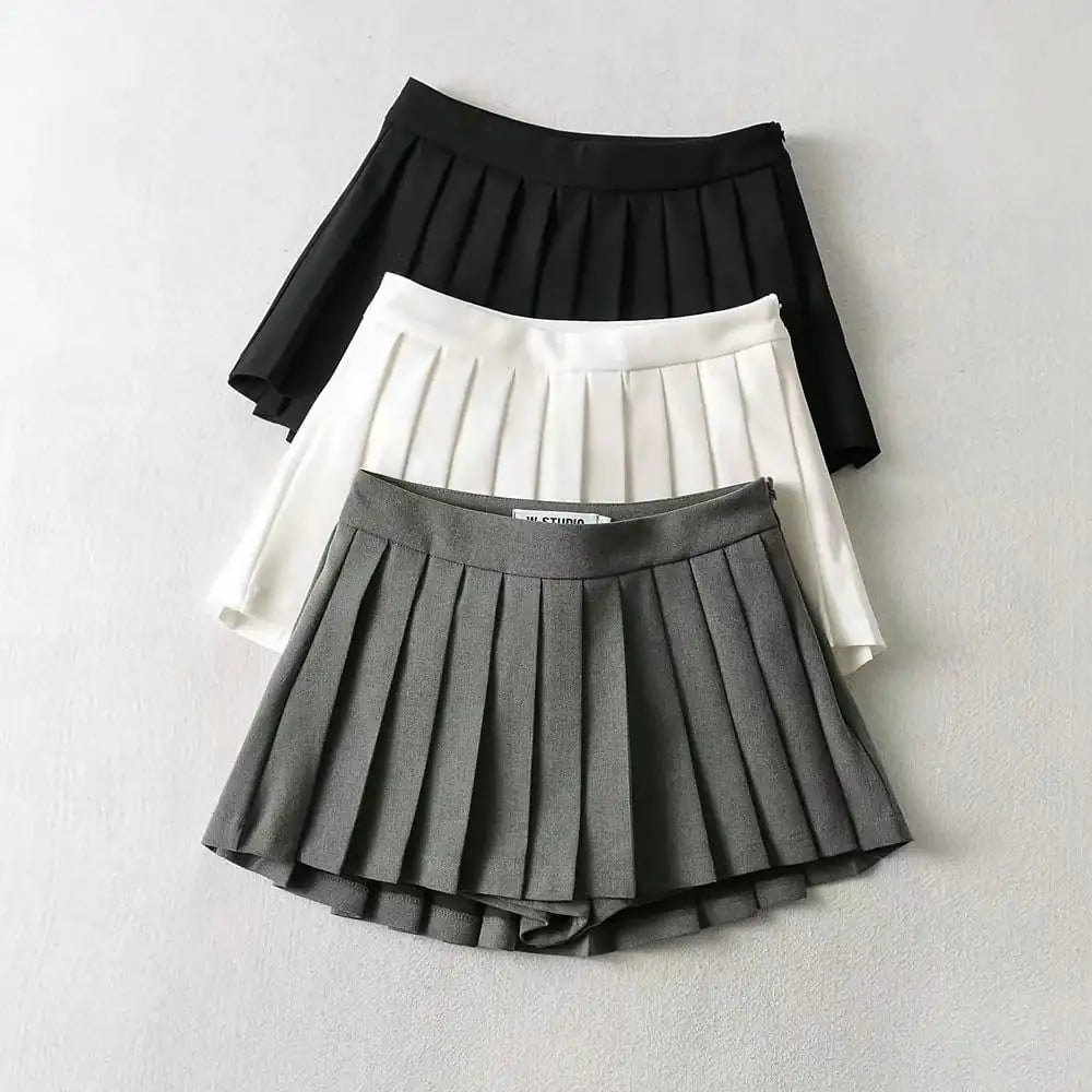 High Waist A-line Pleated Skirt for Women