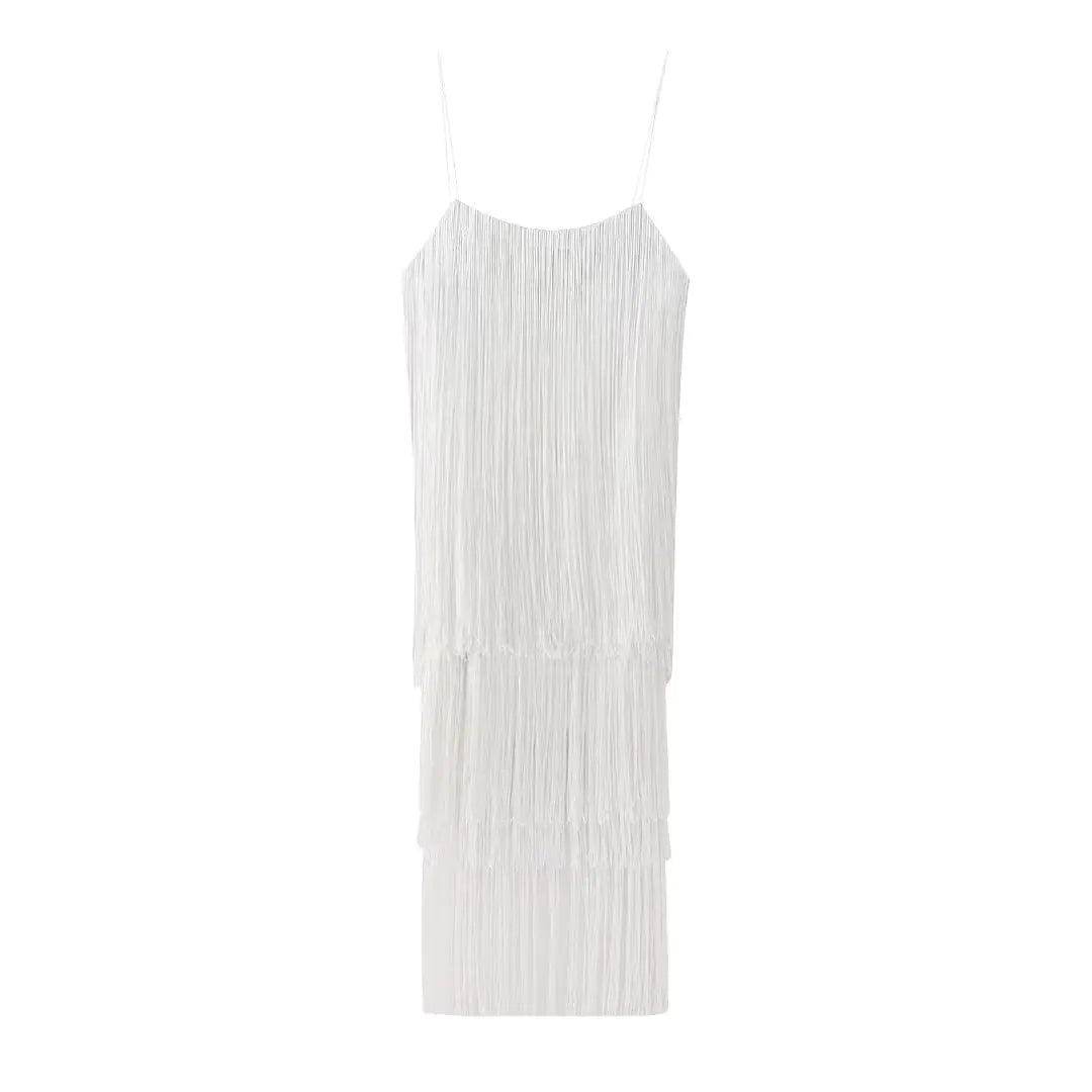 2023 Summer Women's Bohemian Fringe Maxi Dress