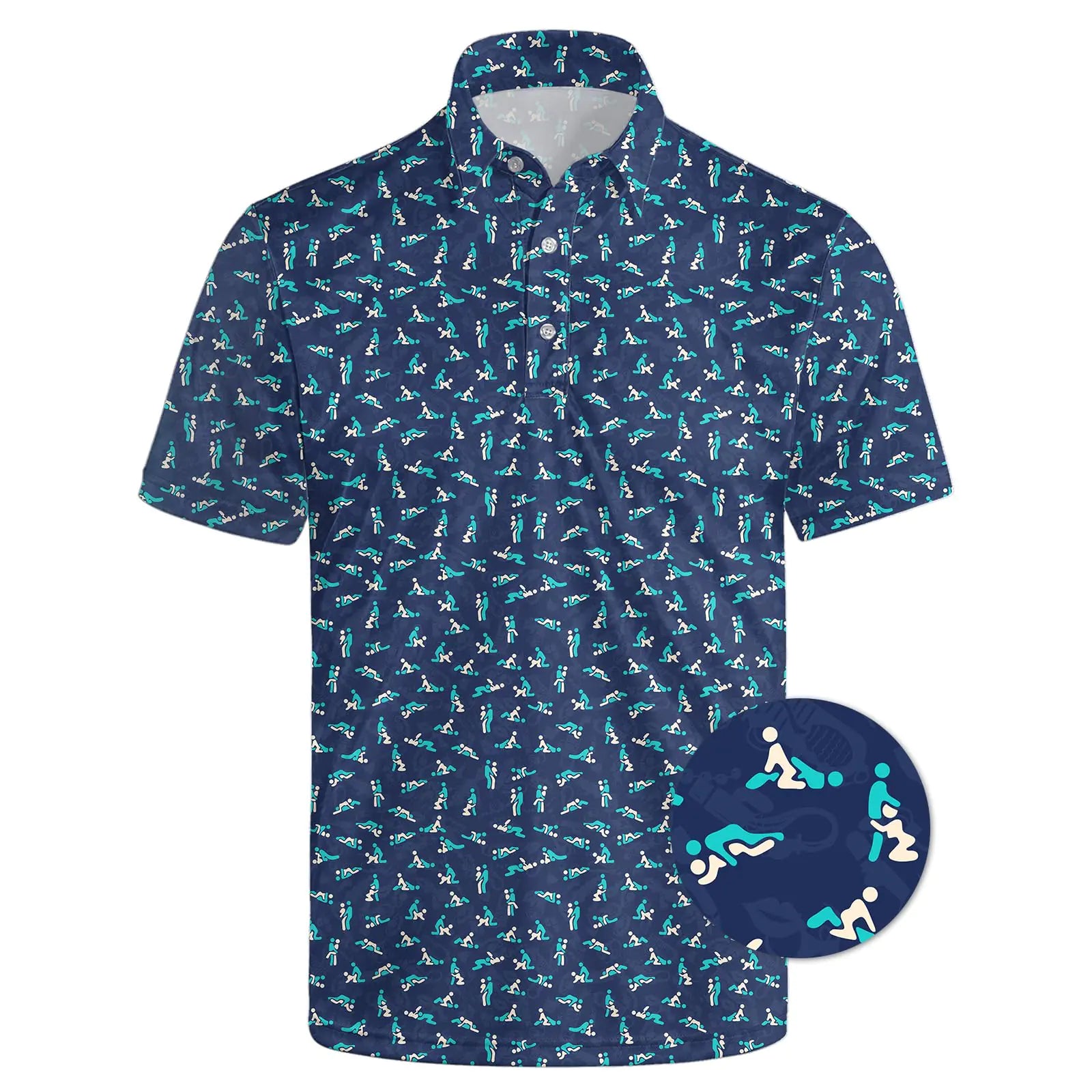 Lxopogk Mens Funny Polo Shirts Moisture Wicking Fun Golf Shirts for Men Short Sleeve Performance Quick Dry Mens Golf Polo