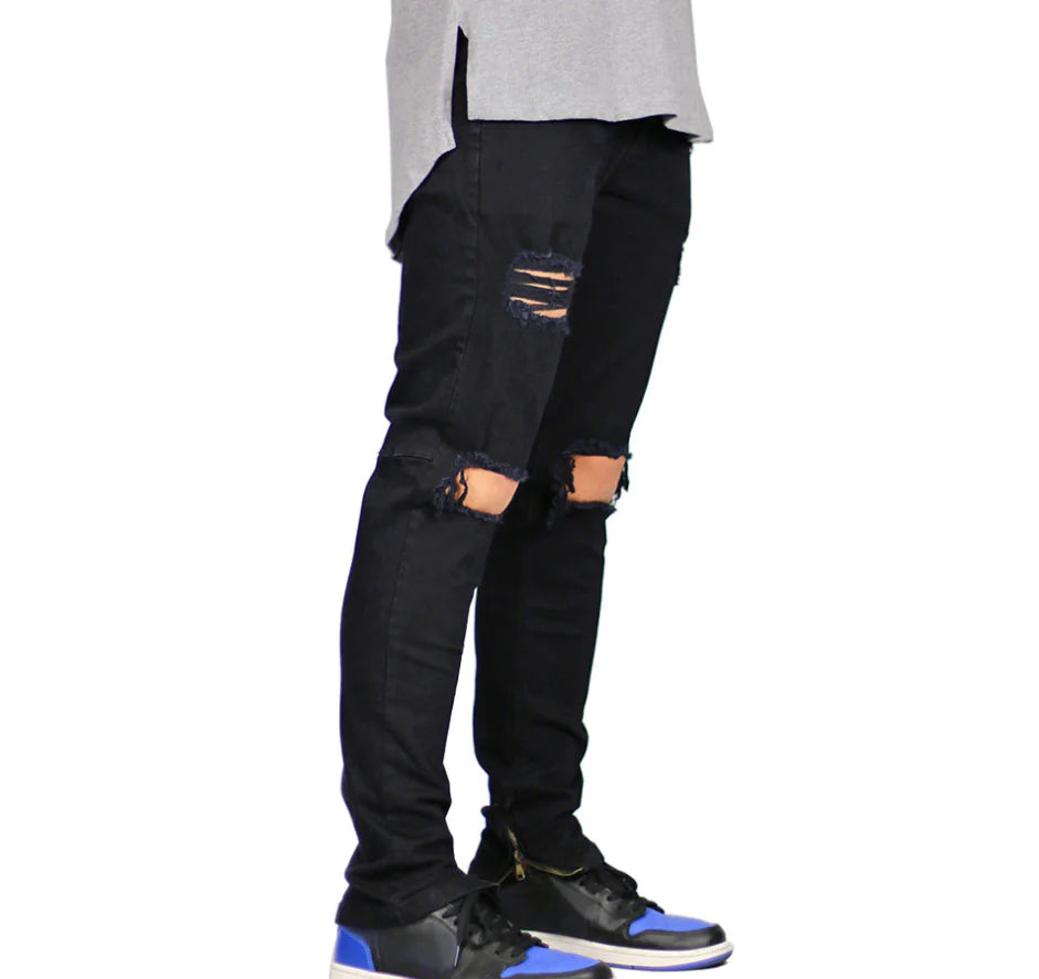 Slim Fit Men's Ripped Jeans