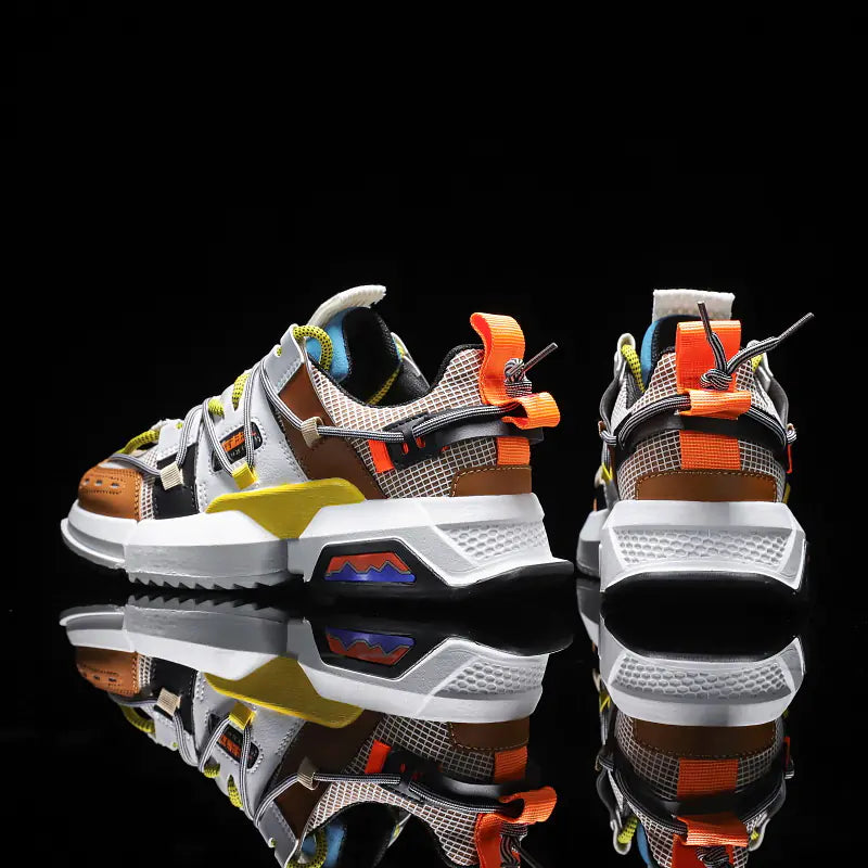 Men's Breathable Mesh Thick-Soled Dad Sneakers 2019