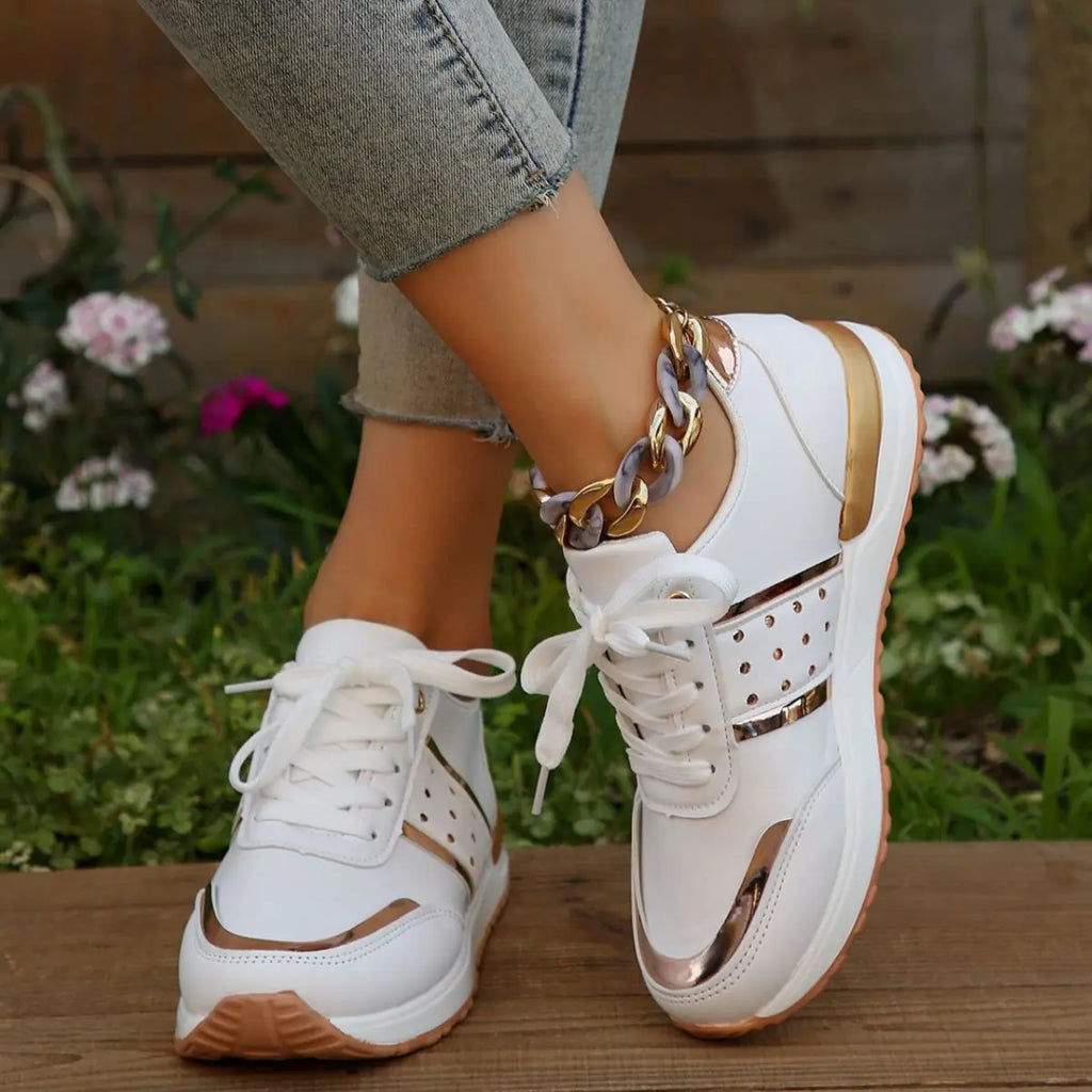 Women's Spring Thick-soled Colorful Casual Sports Shoes