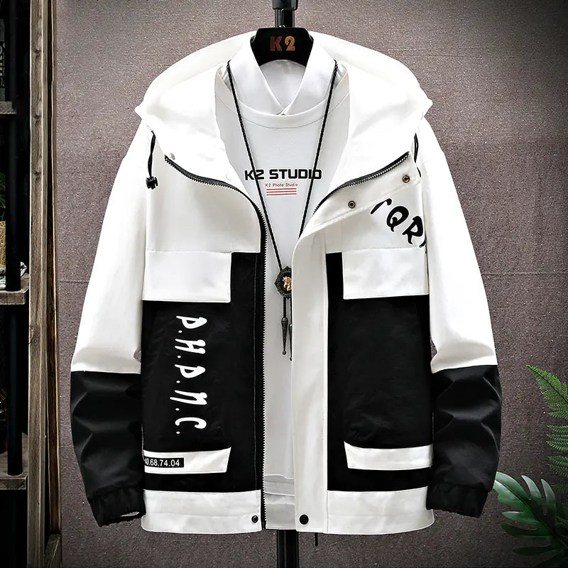 Men's Spring Work Jacket, Denim Coat, Korean Style