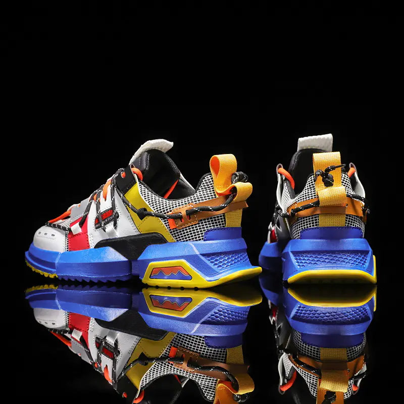 Men's Breathable Mesh Thick-Soled Dad Sneakers 2019